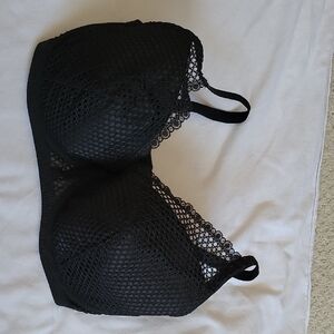 Victoria's Secret Black Mesh Lace Bra 34DD